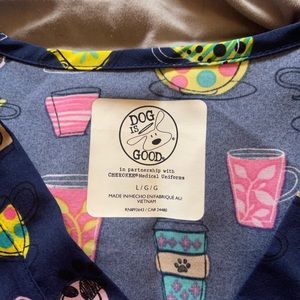 Dog and Coffee Scrub Top